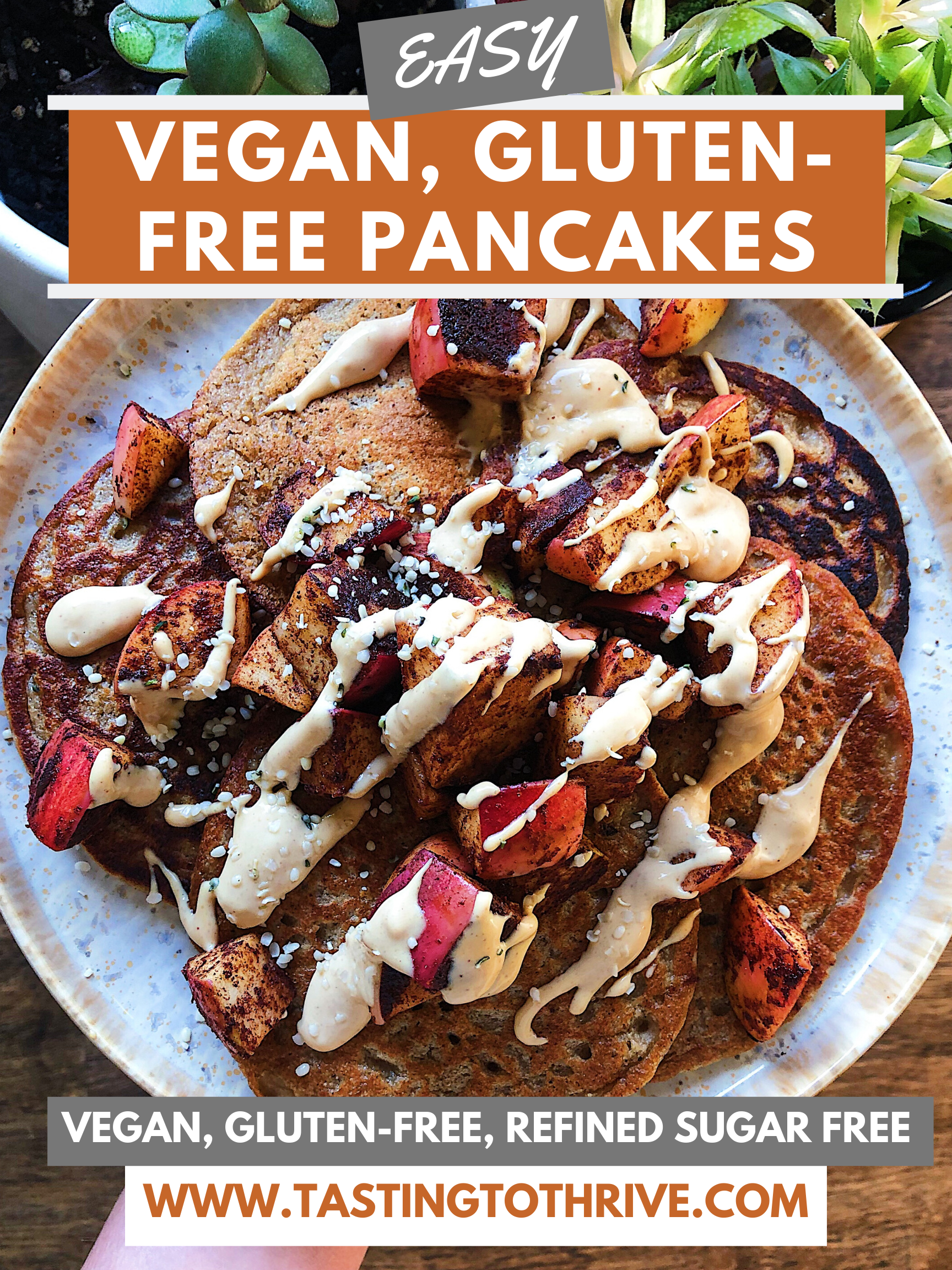Easy vegan gluten-free pancakes