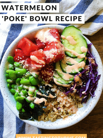vegan watermelon 'poke' recipe