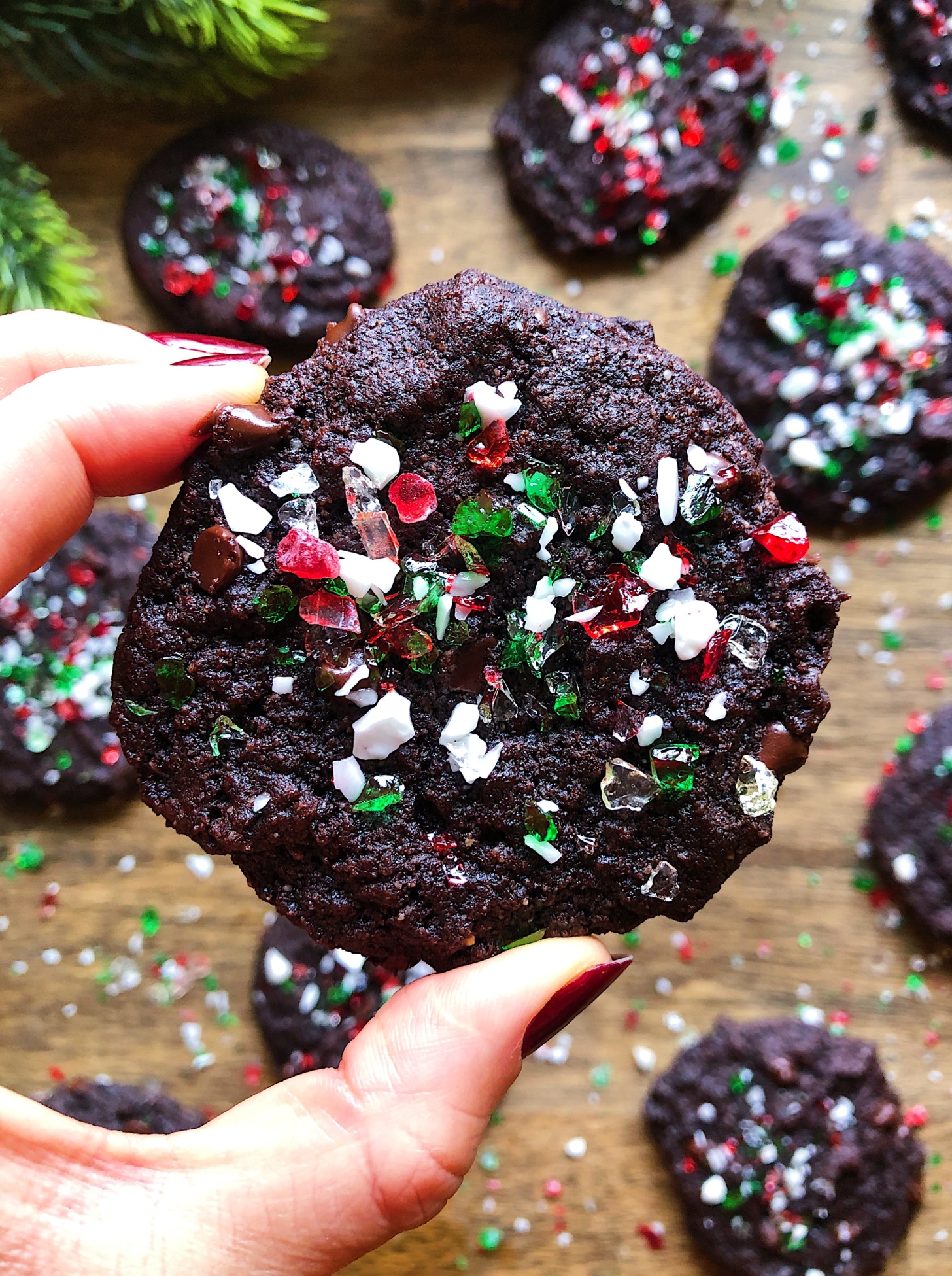 Vegan Peppermint Chocolate Cookies