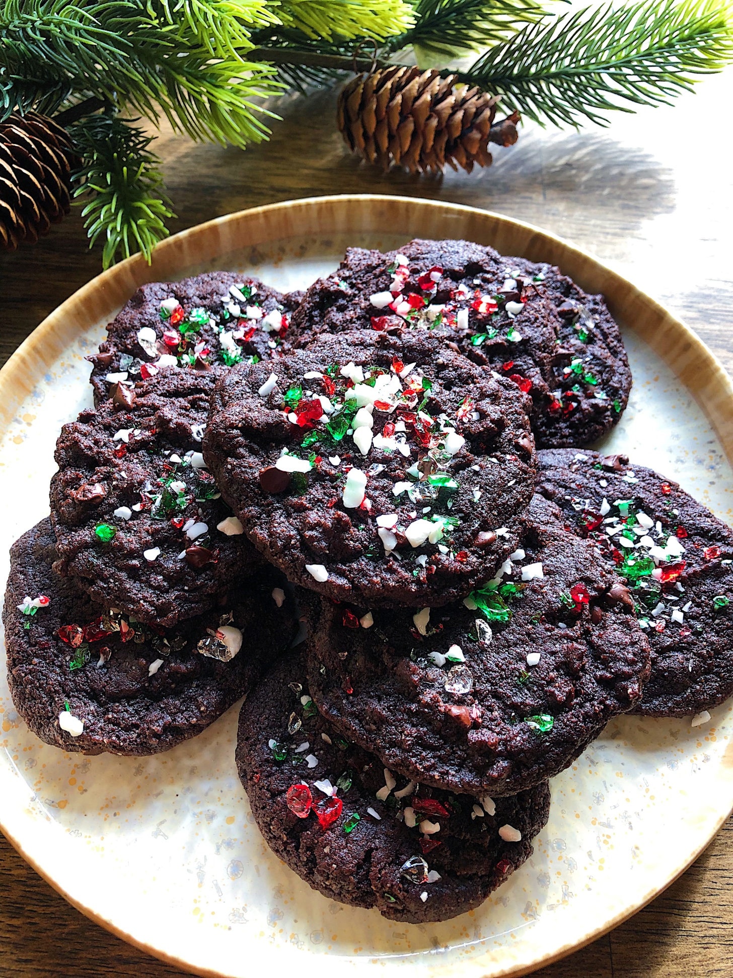 Vegan Peppermint Chocolate Cookies