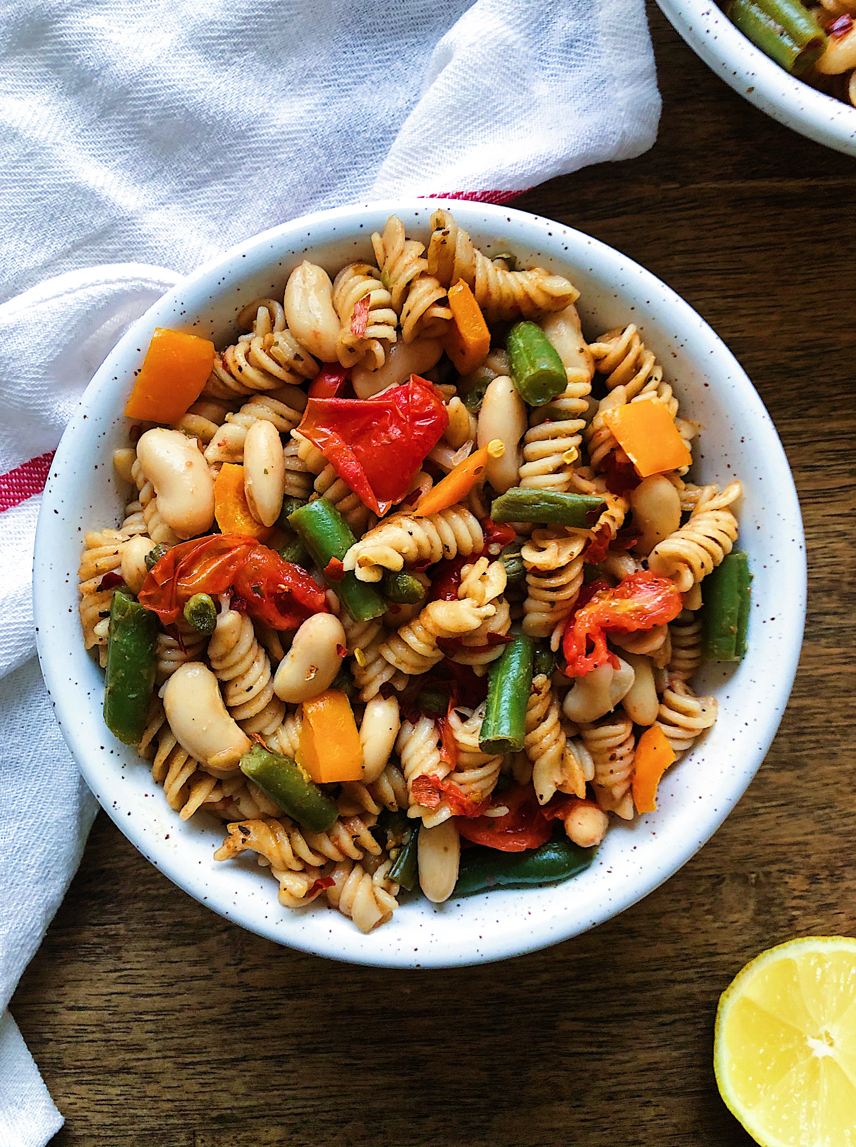 healthy Vegan Rainbow Veggie Pasta Recipe