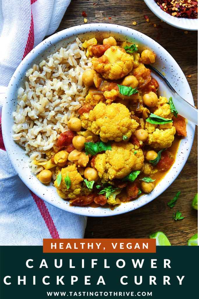 Vegan Cauliflower Chickpea Curry - Tasting to Thrive