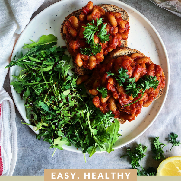 HEALTHY SMOKY MAPLE BEANS ON TOAST