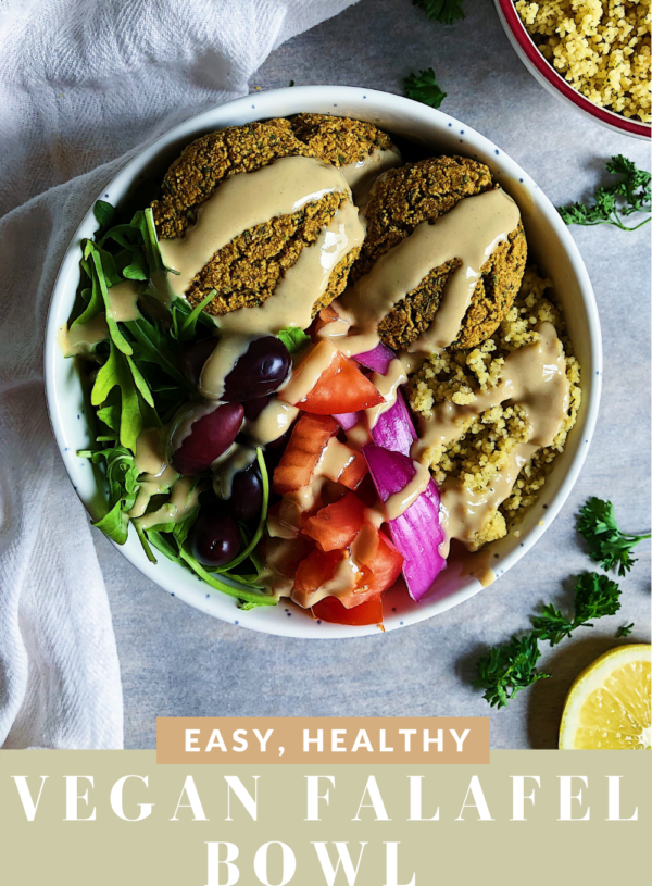 easy vegan falafel bowl