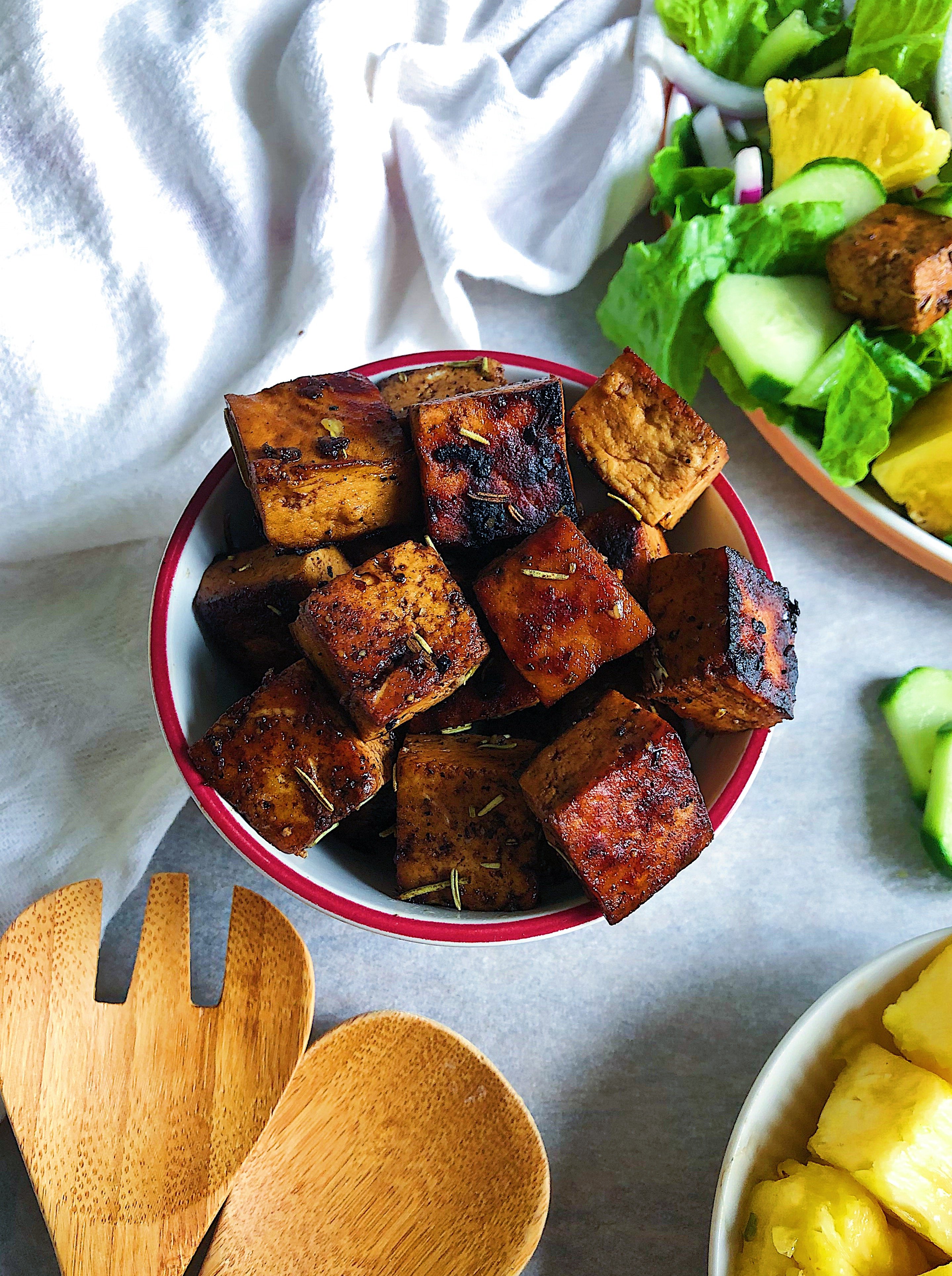 Balsamic glaze tofu salad 2