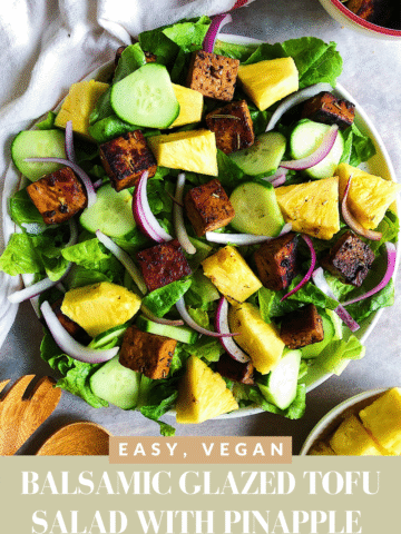 Balsamic Glazed Tofu Salad with Pineapple