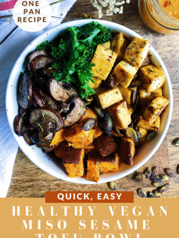 Vegan MISO SESAME TOFU BOWL RECIPE