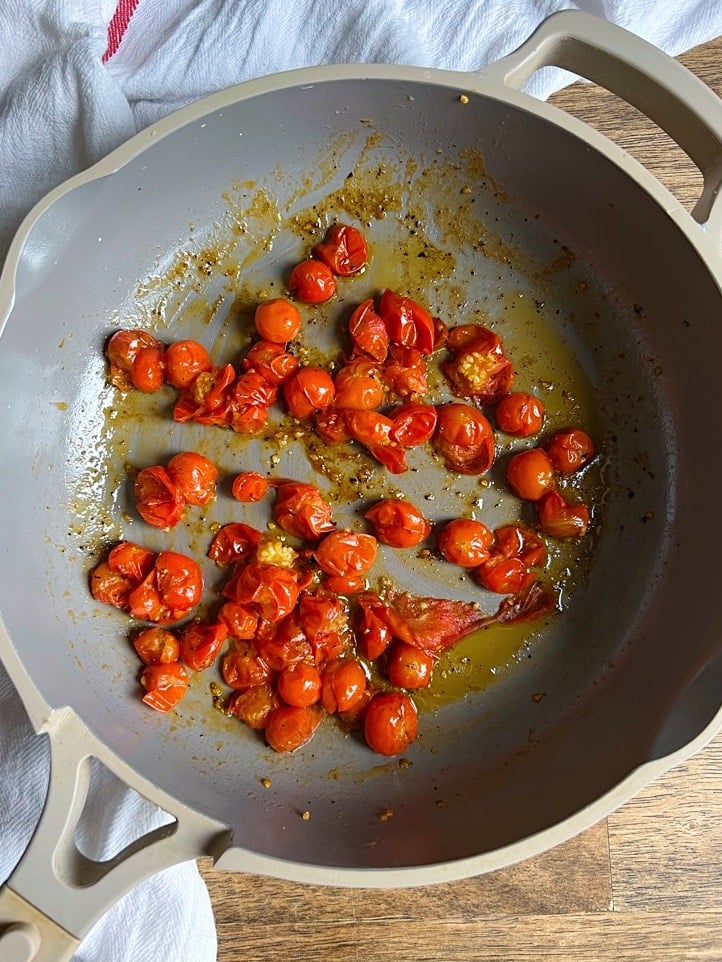 burst cherry tomatoes