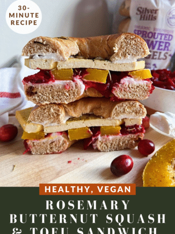 VEGAN Rosemary Butternut Squash & Tofu Sandwich