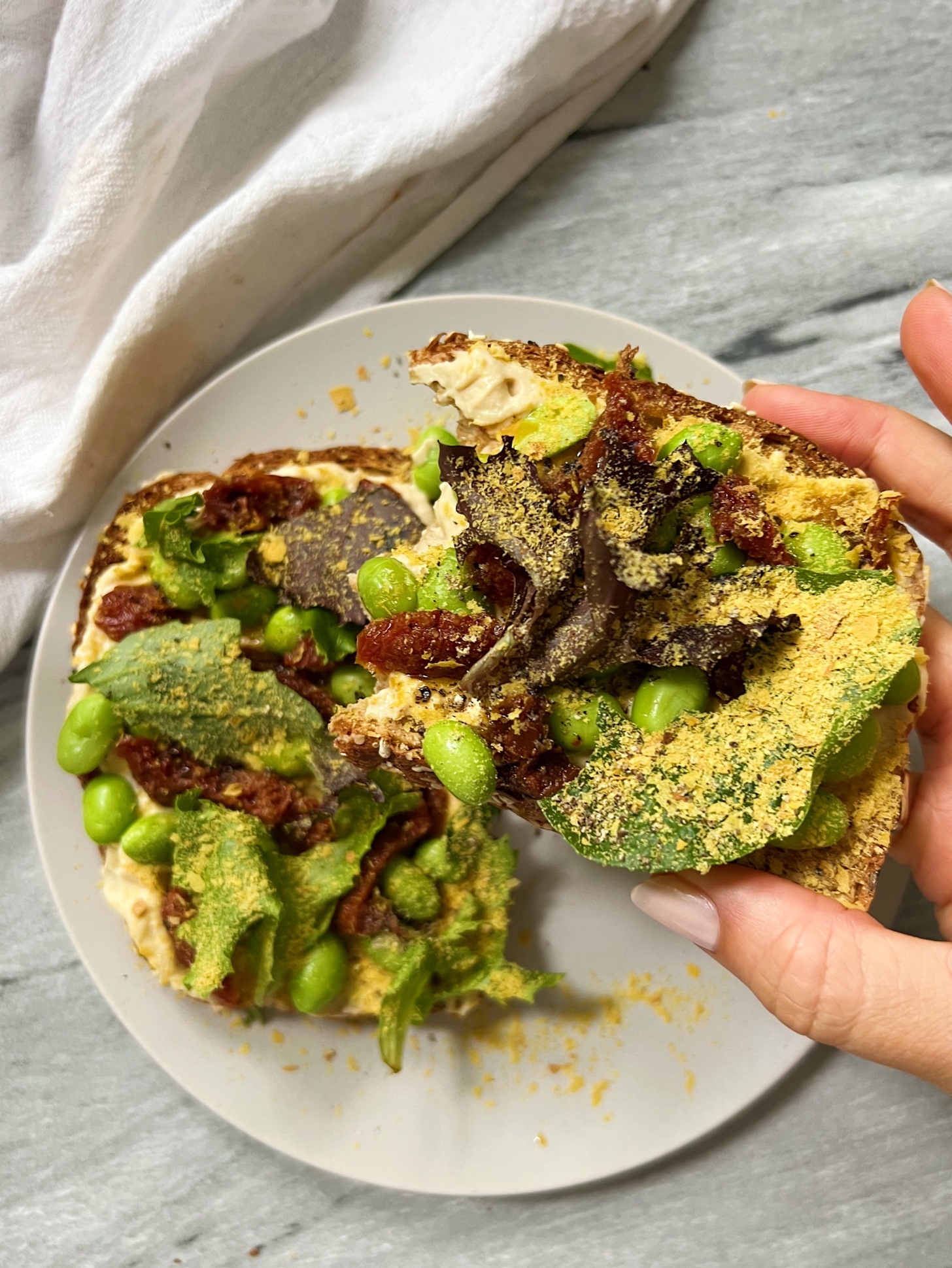Sundried Tomato & Hummus Toast