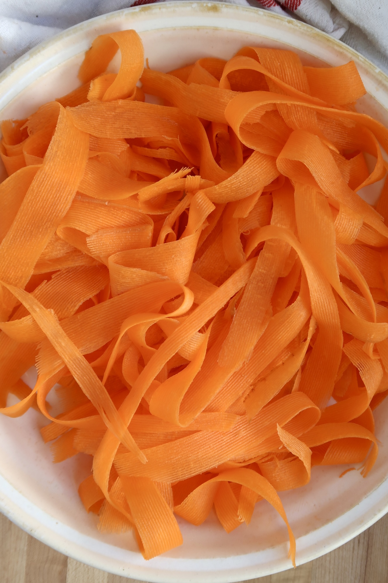 Shaved carrots.