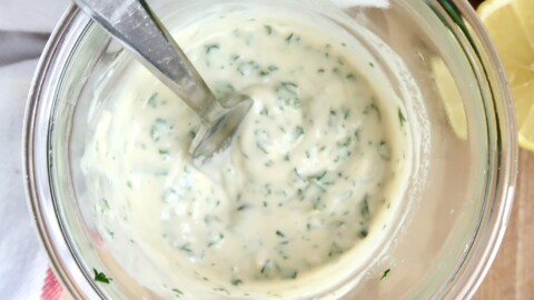 5-Minute Vegan Creamy Basil Dressing (Made with Tahini!)